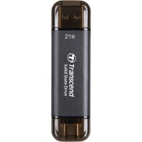 2TB Transcend ESD310C USB- A/Type-C Portable External Solid State Drive SSD (TS2TESD310C)