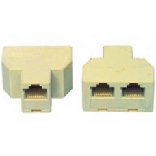 RJ45 Female to 2 x RJ45 Female Ethernet Socket Splitter Connector Adapter