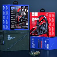 HOCO W103 3.5mm Wired Gaming Stereo Headset With Microphone For PC - Black