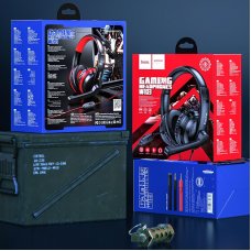 HOCO W103 3.5mm Wired Gaming Stereo Headset With Microphone For PC - Black