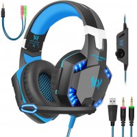 Borofone BO100 3.5mm Wired Color LED Gaming Stereo Headset With Microphone For PC