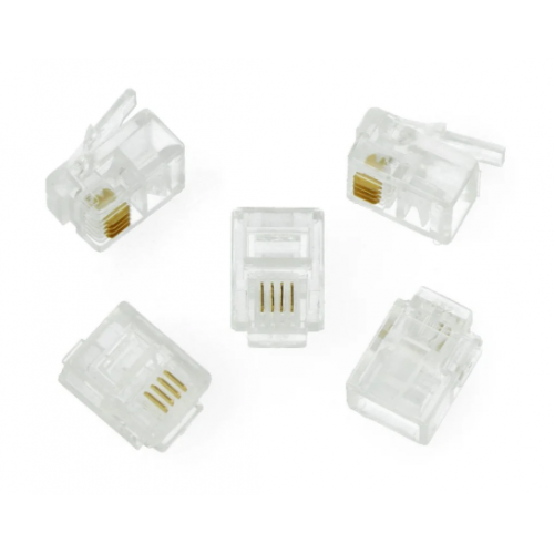RJ11 Telephone Plug - 1 יחידה