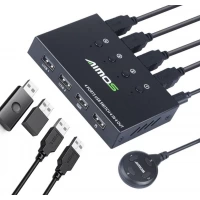 AIMOS 4 Port USB KVM Switch Share 4pcs USB Devices