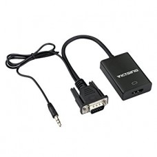 VGA To HDMI Output 1080P HD Audio TV AV HDTV Video 15cm Cable Adapter