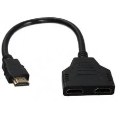 Protech AV582-H2HF 2 Port HDMI (Male) to 2xHDMI (Female) Video Splitter Adapter - 30 cm