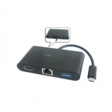 Protec (DM180) USB3.1 Type C to HDMI+USB3.0+Gigabit RJ45+Power Delivery Multi Hub Adapter Cable 