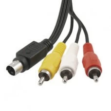 S-Video 4 pin to RCA (Yellow-Red-White) Composite Cable