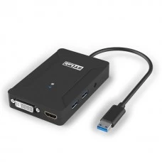 ST-Lab U-1100 USB 3.0 to HDMI/DVI/HUB USB Adapter, Mini Dock