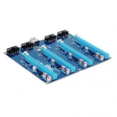 PCI-E X1 TO 4PCI-E X16 Expansion Kit 1 to 4 Port PCI Express Switch Multiplier HUB Riser Card for BTC Miner