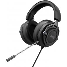 אוזניות גיימינג AOC GH200 3.5 מ"מ סטריאו עם מיקרופון - שחור אוזניות גיימינג AOC GH200 3.5 מ"מ סטריאו עם מיקרופון - שחור