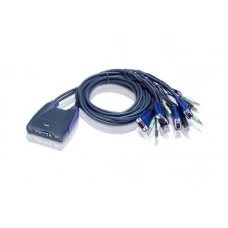 Aten GS-64U 4-Port USB VGA/Audio Cable KVM Switch (1.8m)