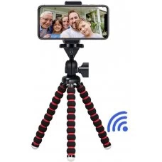 Phone Mini Tripod Flexible Camera Stand with Wireless Remote for iPhone, Android Phone, Camera, Sports Camera GoPro