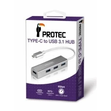 Protec DM152 מפצל אלומניום איכותי 4 כניסות