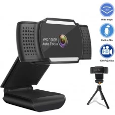 FHD Webcam 1080p USB Web Camera with Microphone and Stand