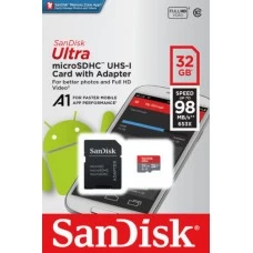 32GB Sandisk (SDSQUAR-032G-GN6MA) 98MB/s A1 C10 USH-1 Micro SD + SD Adapter