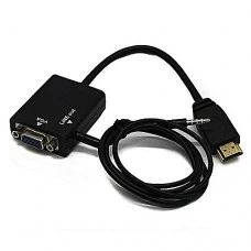 Mini HDMI Male (M) to VGA + 3.5MM Audio OUT Adapter Cable