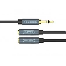 3.5 Mini Male to 3.5*2 Mini Female 0.2 m Extension Cable Unitek Y-C956ABK