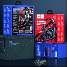 HOCO W103 3.5mm Wired Gaming Stereo Headset With Microphone For PC - Black HOCO W103 3.5mm Wired Gaming Stereo Headset With Microphone For PC - Black