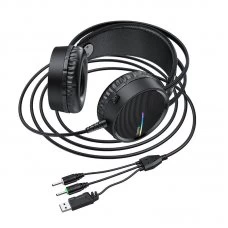 HOCO W100 3.5mm Wired 5 Color LED Gaming Stereo Headset With Microphone For PC HOCO W100 3.5mm Wired 5 Color LED Gaming Stereo Headset With Microphone For PC