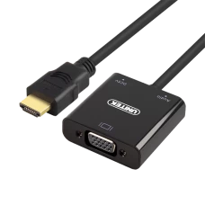 Unitek (Y-6333) HDMI-M to VGA + 3.5MM with Audio Cable מתאם תצוגה